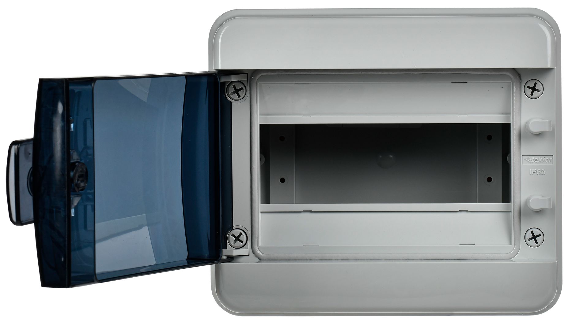 TEKFOR Корпус пластиковый КМПн-8 IP65 черная прозрачная дверь IEK