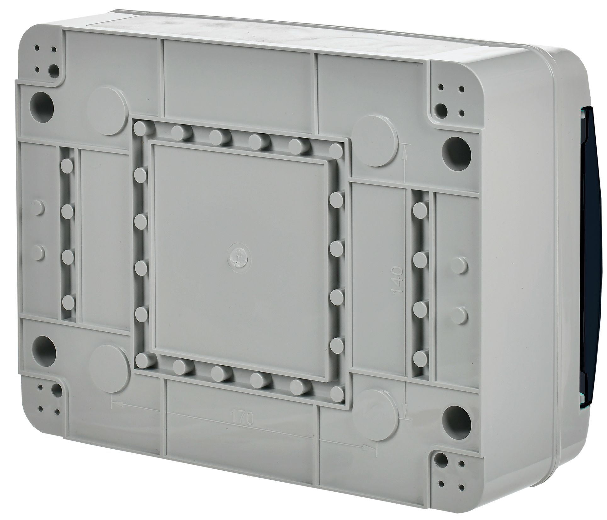 TEKFOR Корпус пластиковый КМПн-12 IP65 черная прозрачная дверь IEK