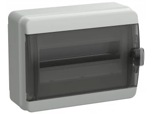 TEKFOR Корпус пластиковый КМПн-12 IP65 черная прозрачная дверь IEK