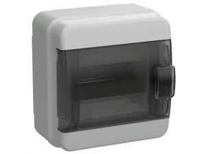 TEKFOR Корпус пластиковый КМПн-6 IP65 черная прозрачная дверь IEK