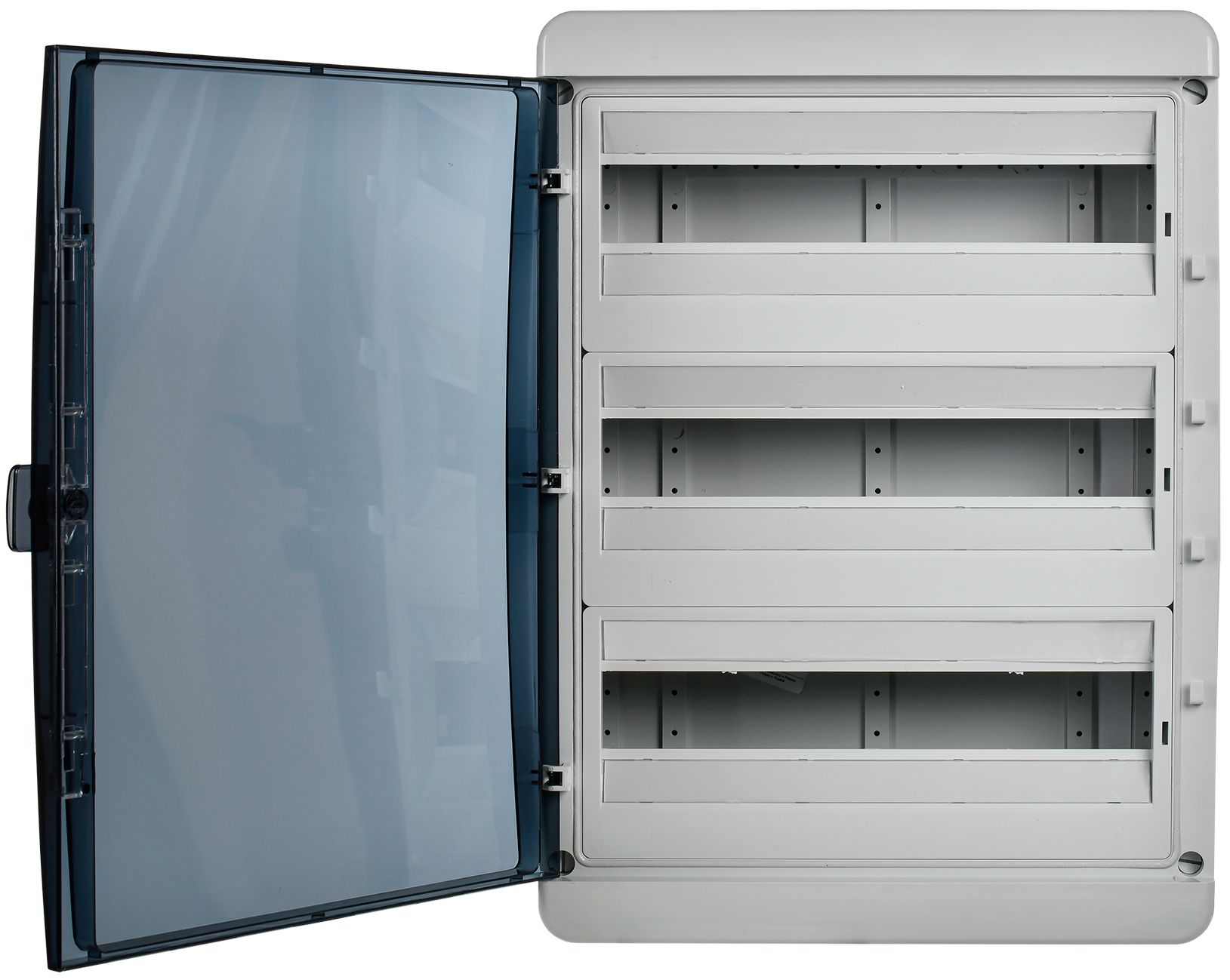 TEKFOR Корпус пластиковый КМПн-54 IP65 черная прозрачная дверь ИЭК