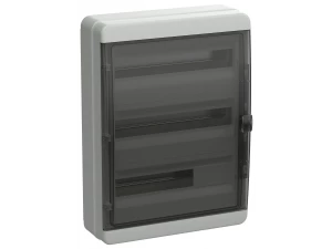 TEKFOR Корпус пластиковый КМПн-54 IP65 черная прозрачная дверь ИЭК