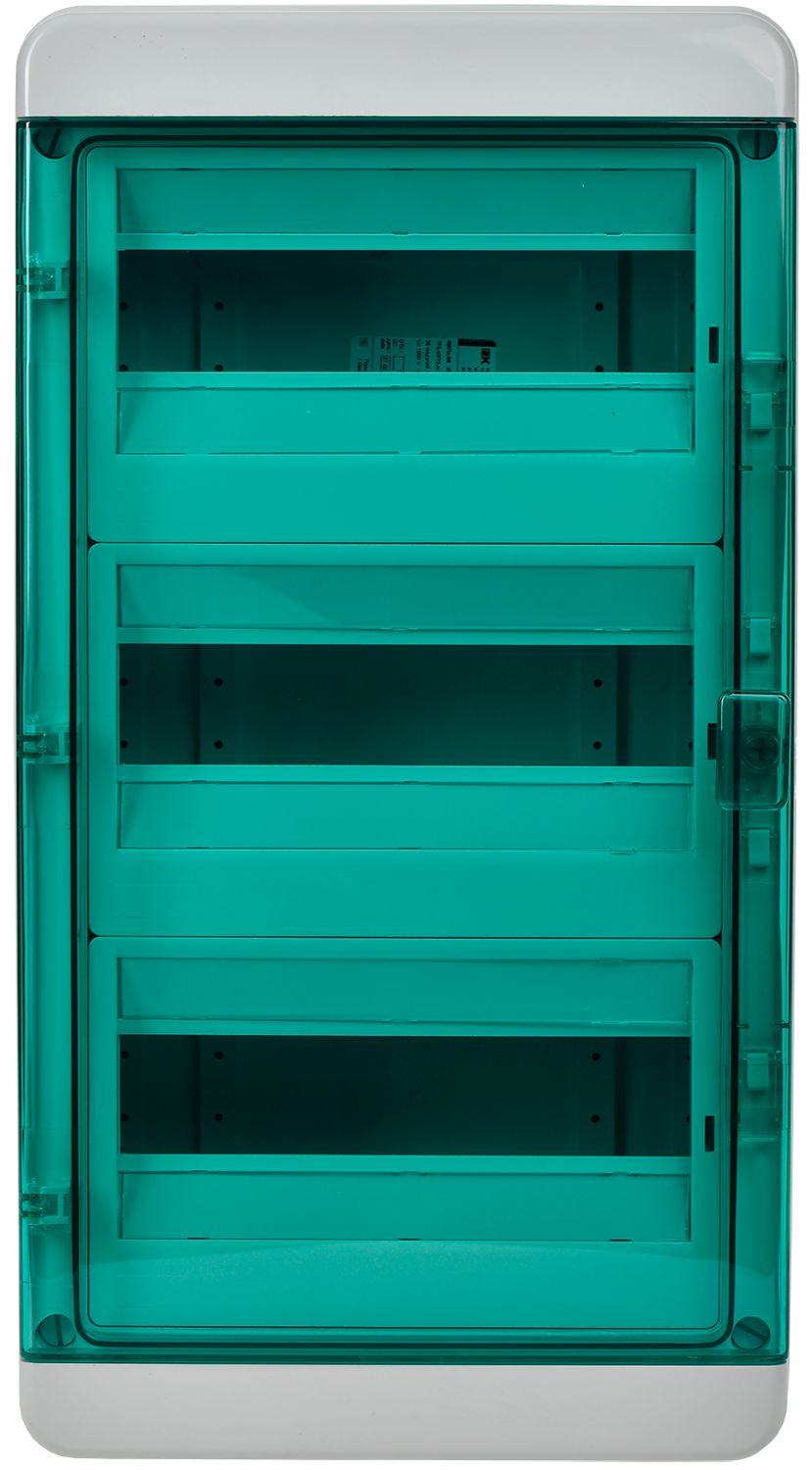 TEKFOR Корпус пластиковый КМПн-36 IP65 зеленая прозрачная дверь IEK