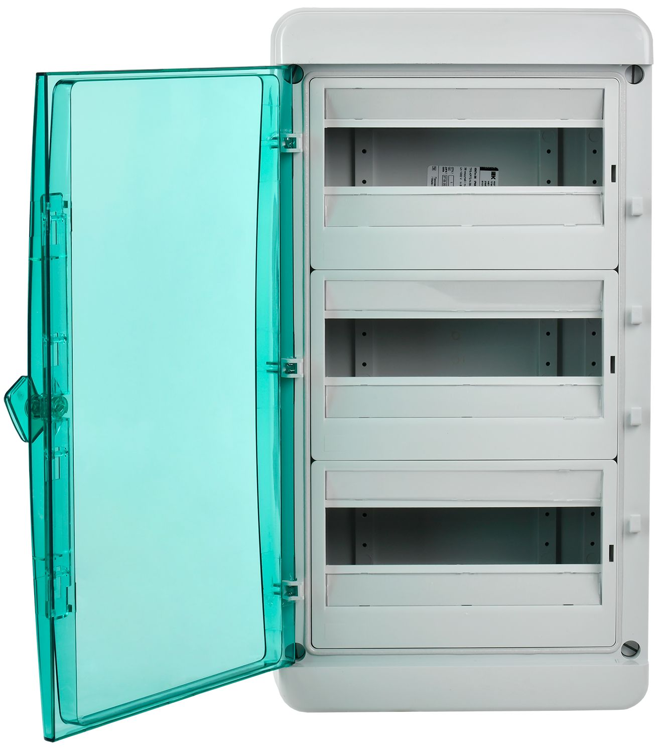 TEKFOR Корпус пластиковый КМПн-36 IP65 зеленая прозрачная дверь IEK