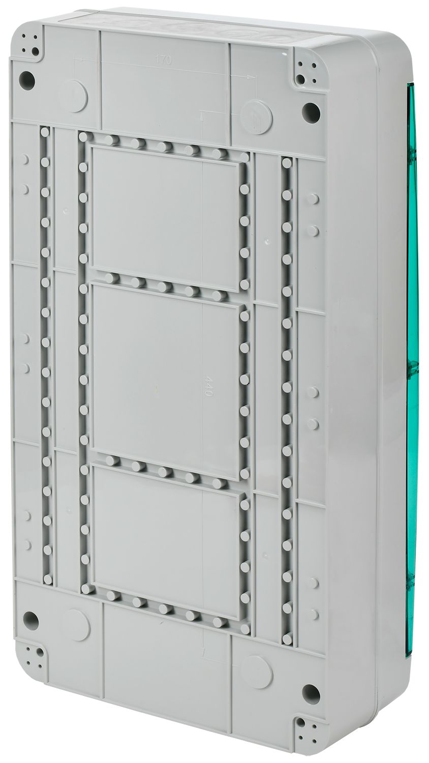 TEKFOR Корпус пластиковый КМПн-36 IP65 зеленая прозрачная дверь IEK