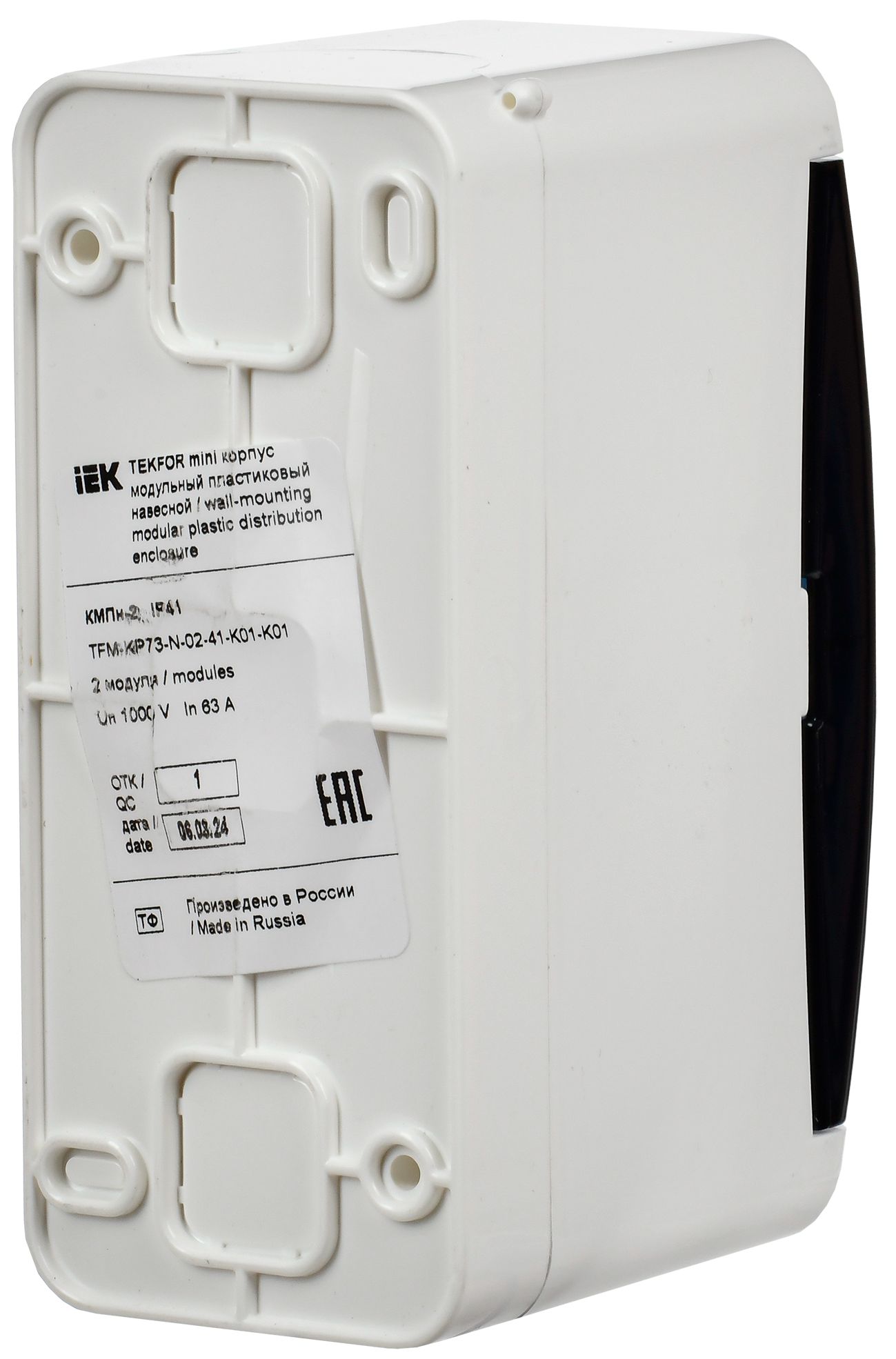 TEKFOR Mini Корпус пластиковый КМПн-2 IP41 белый IEK
