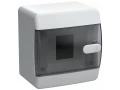 UNION Compact Корпус пластиковый ЩРН-П-4 IP41 черная прозрачная дверь IEK
