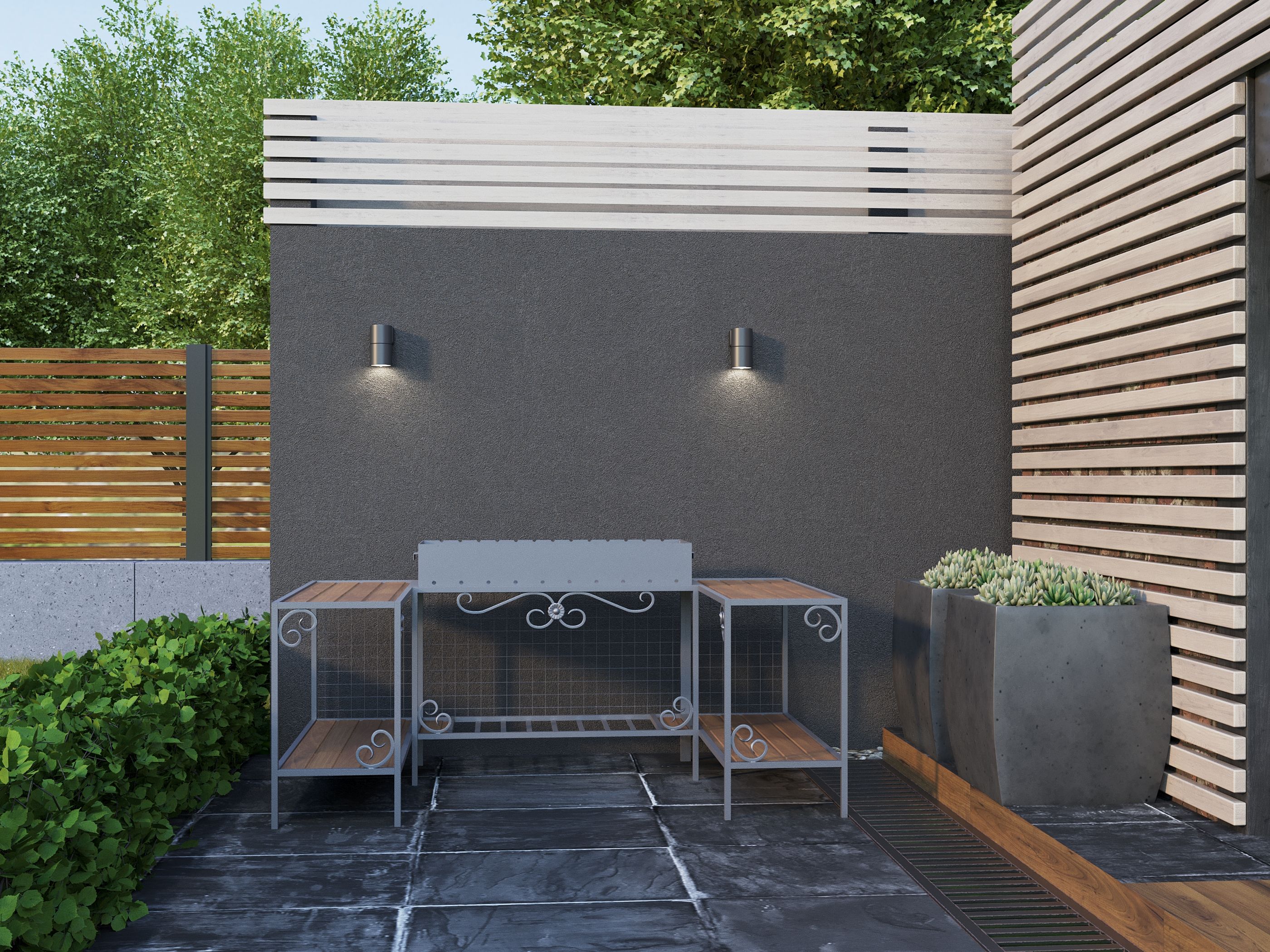 Светильник уличный 5112 настенный под лампу GU10 IP65 серый IEK