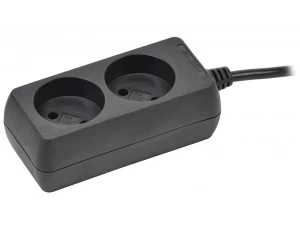 Удлинитель У2 2 места без заземления 5м 2х0,75мм2 10А/250В черный IEK