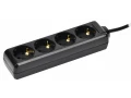Удлинитель У04 4 места с заземлением 5м 3х1мм2 16А/250В черный IEK