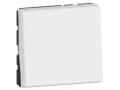 Выключатель одноклавишный 10АХ 2 модуля. Цвет Белый. Mosaic /077010L/