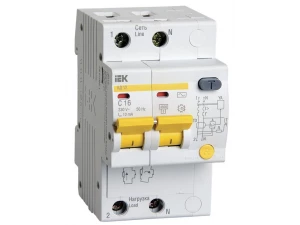 Автомат диф. АД12 2Р 16А 10мА ИЭК