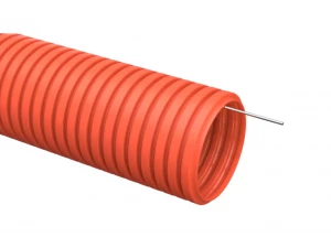 Труба гофр. ПНД d25 с зондом оранжевая (50м) ИЭК