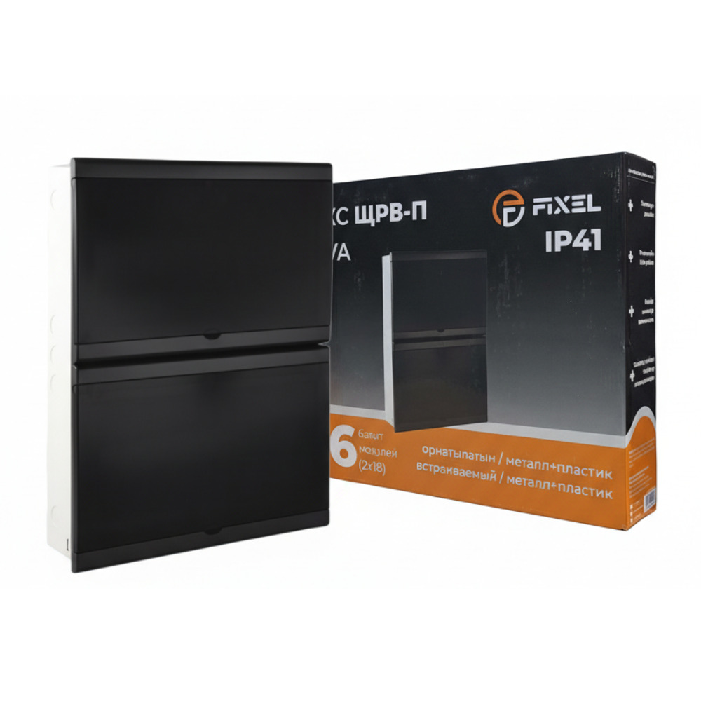 ЩРВ 36 (2х18) модулей NOVA встраиваемый металл+пластик черный IP41 (502*391*80) FIXEL