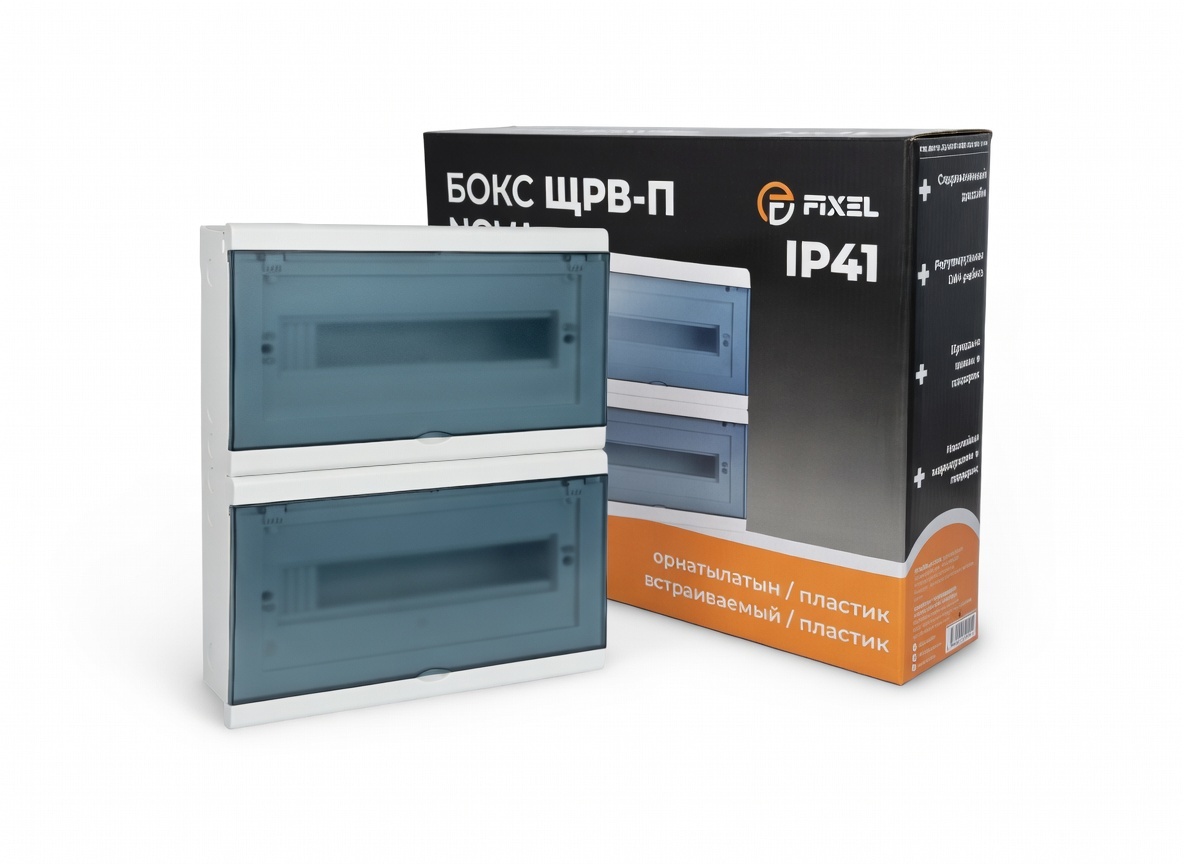 ЩРВ-П 32 (2х16) модуля NOVA встраиваемый пластик дымчатый IP41 (400*326*80) FIXEL