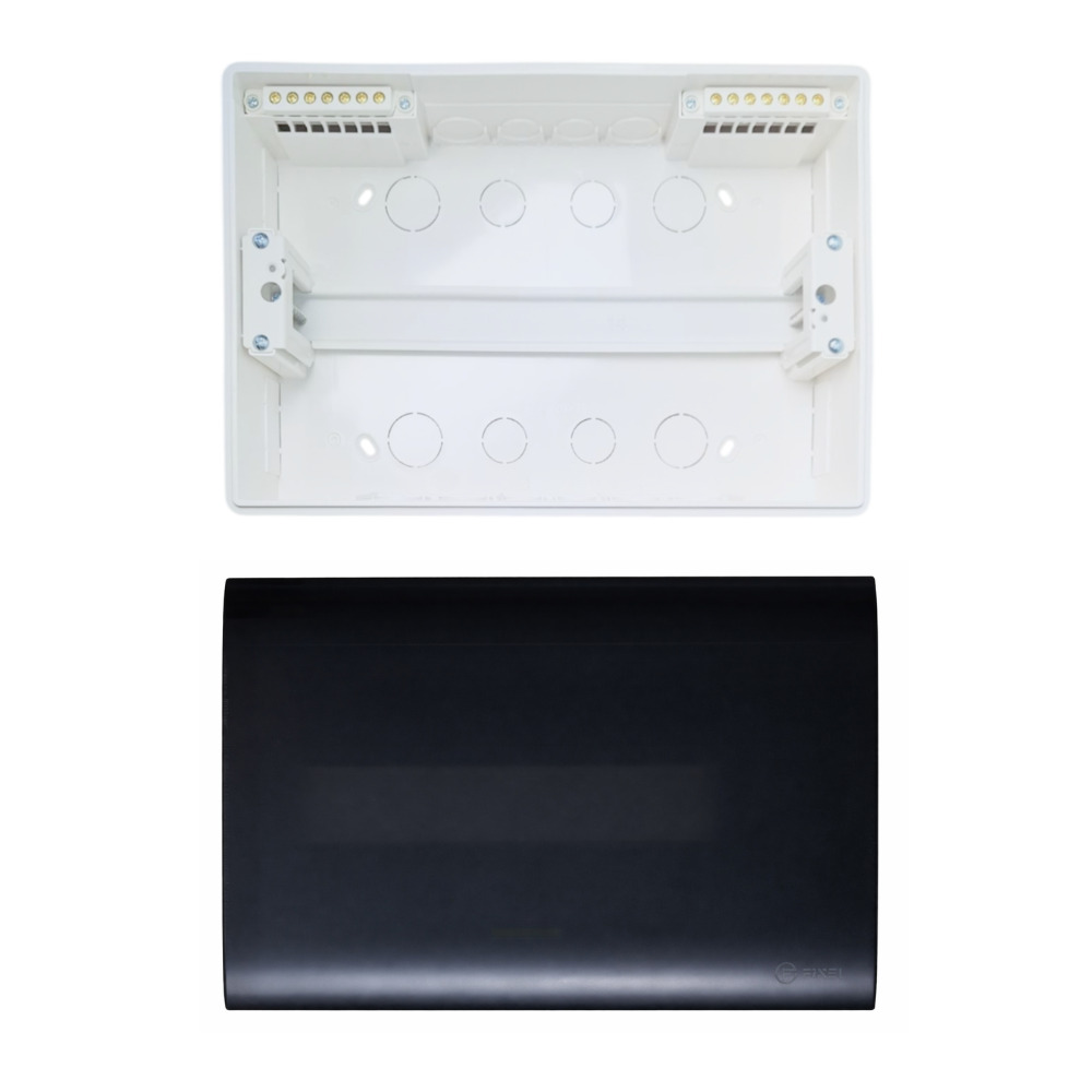 ЩРВ-П 14 модулей EDGE встраиваемый пластик черный IP41 (220*319*76) FIXEL