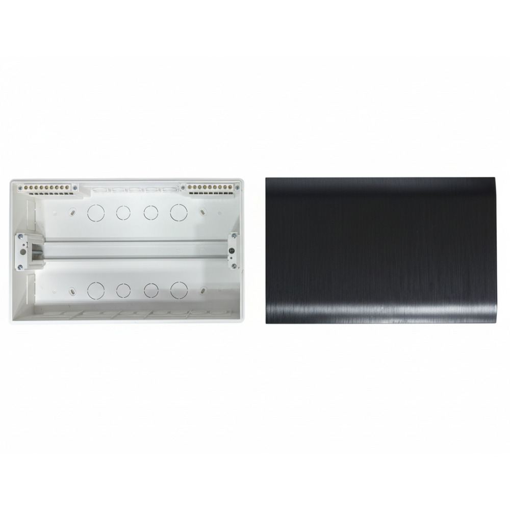 ЩРВ-П 18 модулей EDGE встраиваемый пластик черный IP41 (240*391*76) FIXEL