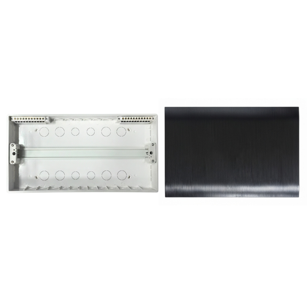 ЩРВ-П 22 модулей EDGE встраиваемый пластик черный IP41 (240*463*76) FIXEL