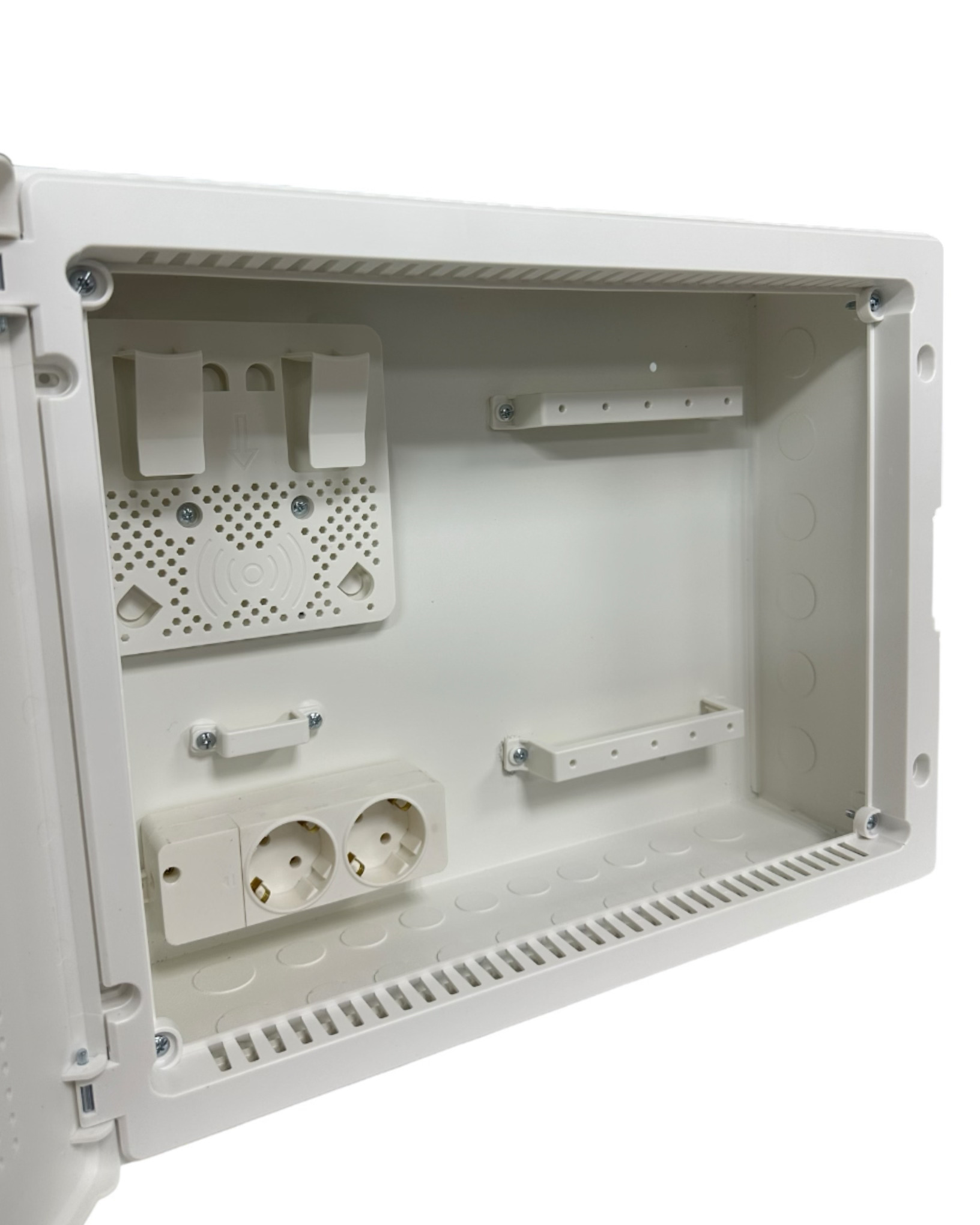 Бокс мультимедийный PULSE-M встраиваемый металл белый IP41 (300*400*100) FIXEL