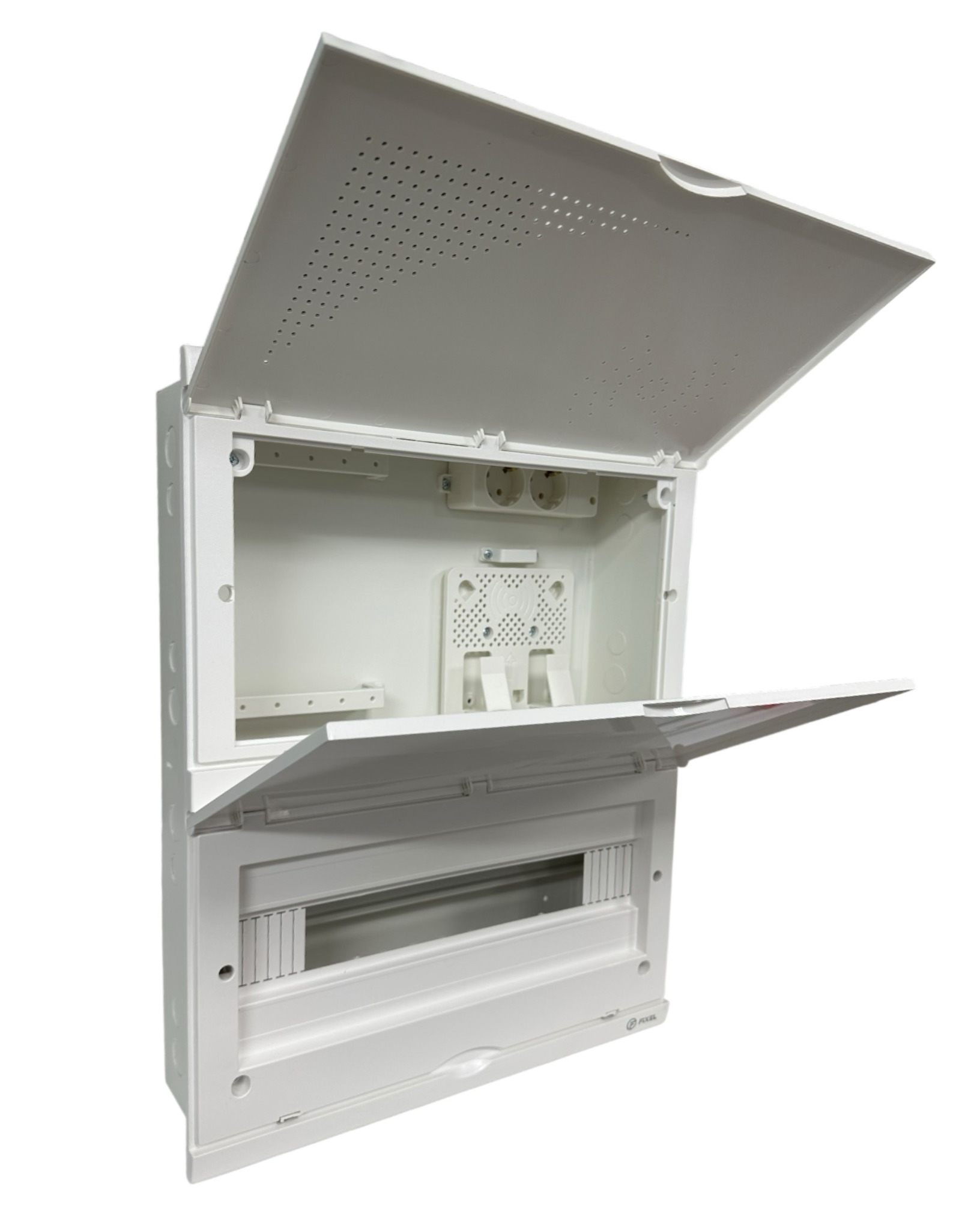 ЩРВ 20M (20+MEDIA) модулей встраиваемый металл+пластик белый IP41 (500*400*100) FIXEL