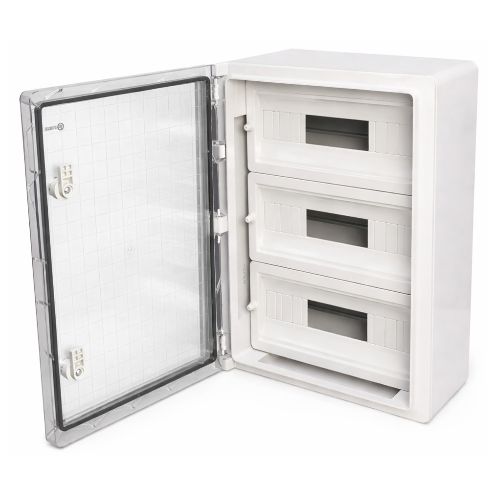 Щит распределительный ЩРНп-36 (3х12) 500*350*190мм прозрачная дверь УХЛ1 IP65 FIXEL