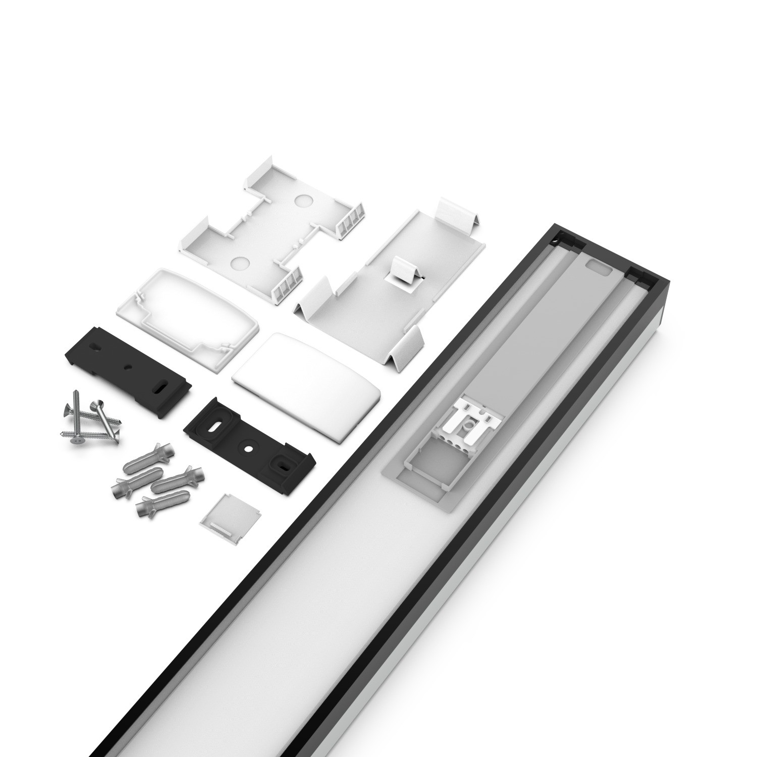 Светильник светодиодный матовый Gauss IP40 590*60*36мм 18W 1800Лм 6500K Shop Lighting черный 1/20