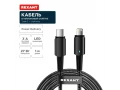 Кабель Type-C – Lightning 3А 1м в черной нейлоновой оплетке, со световой индикацией REXANT,18-7069
