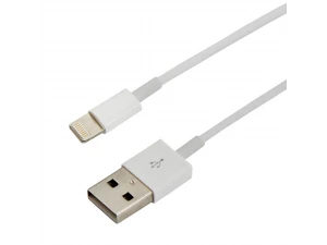 Кабель USB-A – Lightning для Apple, 2,4А, 1м, ПВХ, белый REXANT 18-0001
