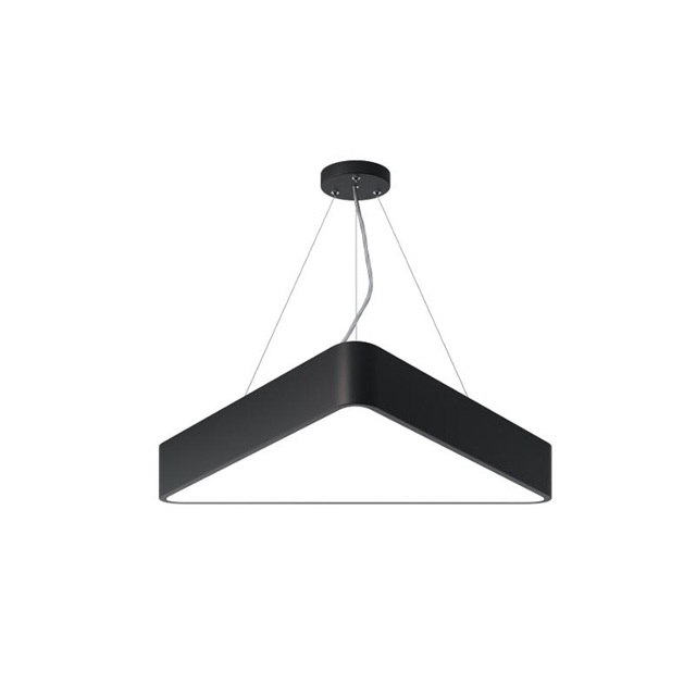 Светильник подвесной серии XO 3-угольник 24W 6500K опал черный 500х70мм LEDAR