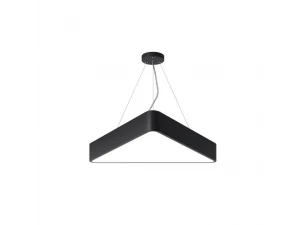 Светильник подвесной серии XO 3-угольник 24W 6500K опал черный 500х70мм LEDAR