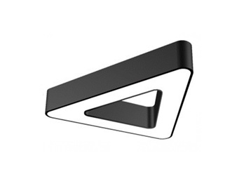 Светильник подвесной серии XO 3-угольник полый 36W 6500K опал черный 500х100Х70мм LEDAR