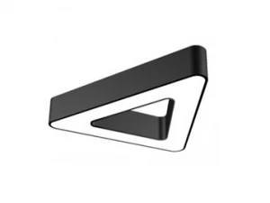 Светильник подвесной серии XO 3-угольник полый 36W 6500K опал черный 500х100Х70мм LEDAR