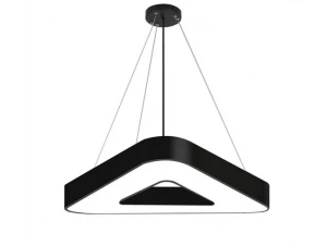 Светильник подвесной серии XO 3-угольник полый 36W 6500K опал черный 500х100Х70мм LEDAR