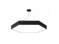 Светильник подвесной серии XO 6-гранник 40W 6500K опал черный 500х70мм LEDAR