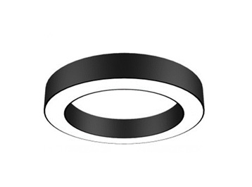 Светильник подвесной серии XO O-тип полый 36W 6500K опал черный 500х100Х70мм LEDAR