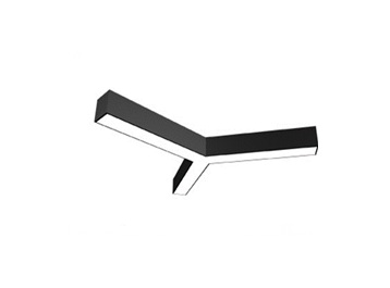 Светильник подвесной серии XO Y-тип 24W 6500K опал черный 600х100Х70мм LEDAR