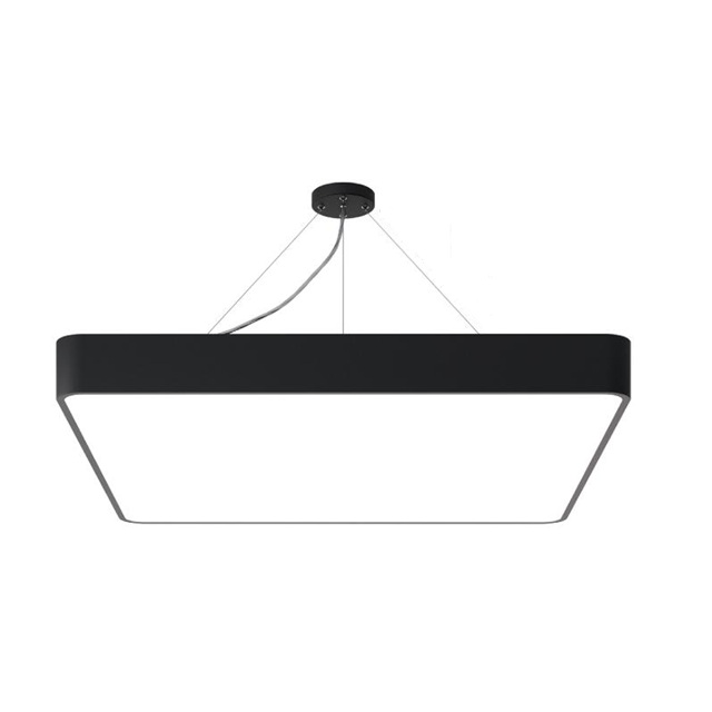 Светильник подвесной серии XO квадрат 48W 6500K опал черный 500х70мм LEDAR