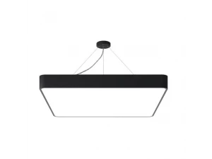 Светильник подвесной серии XO квадрат 48W 6500K опал черный 500х70мм LEDAR
