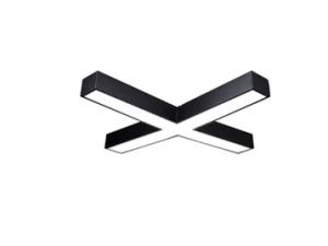 Светильник подвесной серии XO Х-тип 36W 6500K опал черный 600х100Х70мм LEDAR