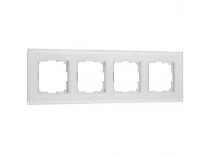 Рамка на 4 постa Senso (белый, стекло soft-touch) W0043101