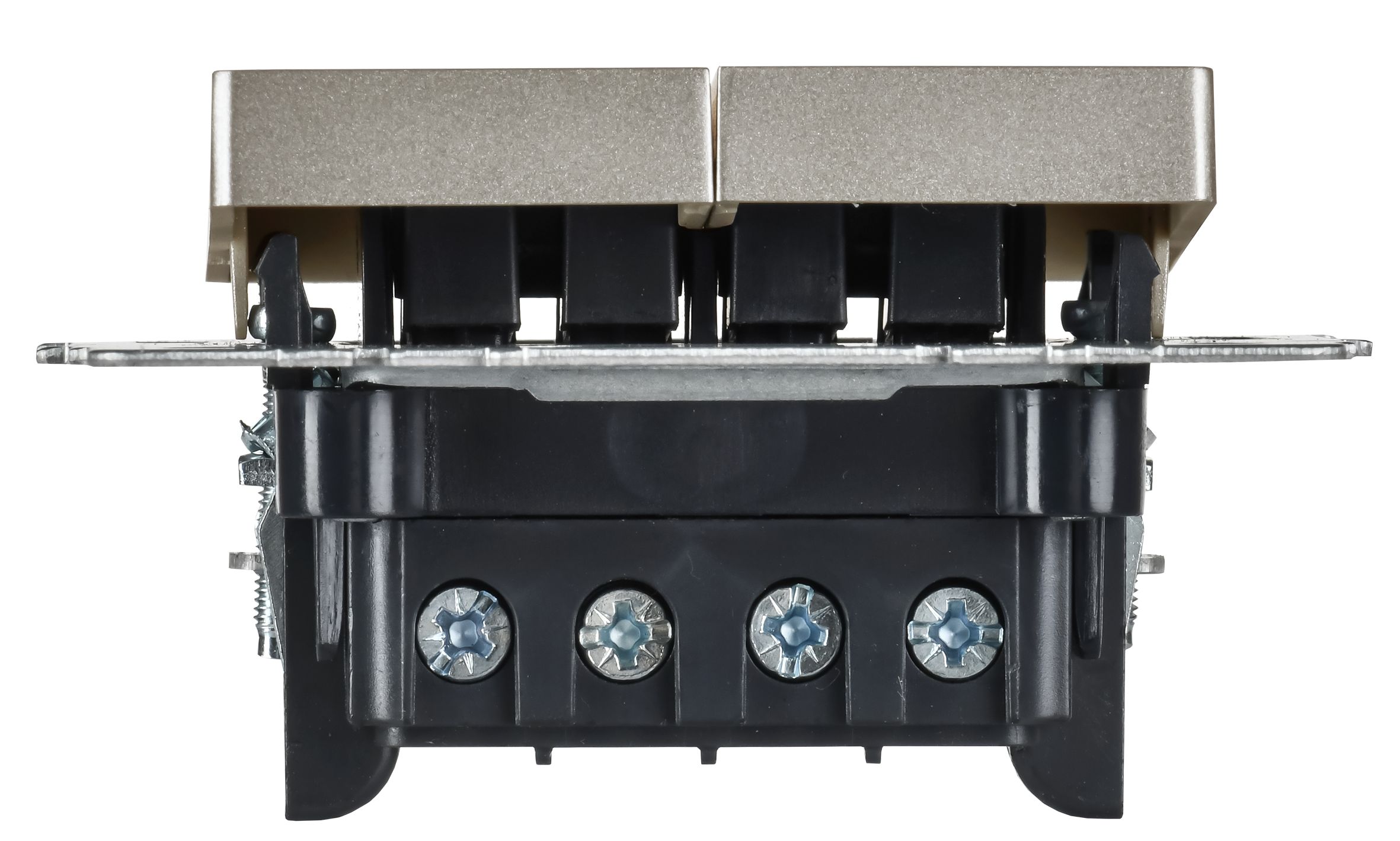 BRITE Выключатель 2-клавишный перекрестный 10А ВС10-2-3-БрШ шампань ИЭК