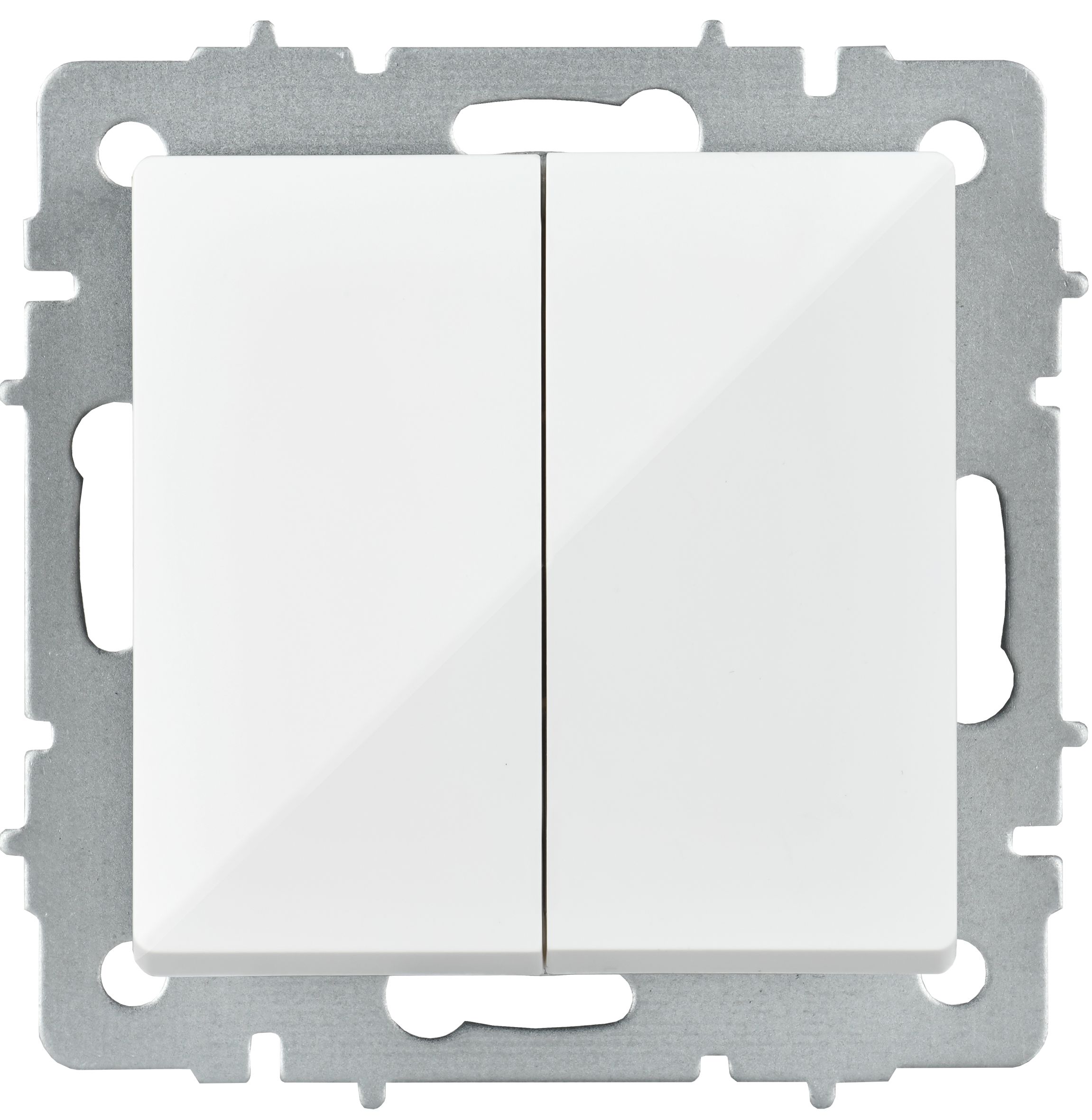 BRITE Выключатель 2-клавишный перекрестный 10А ВС10-2-3-БрБ белый ИЭК