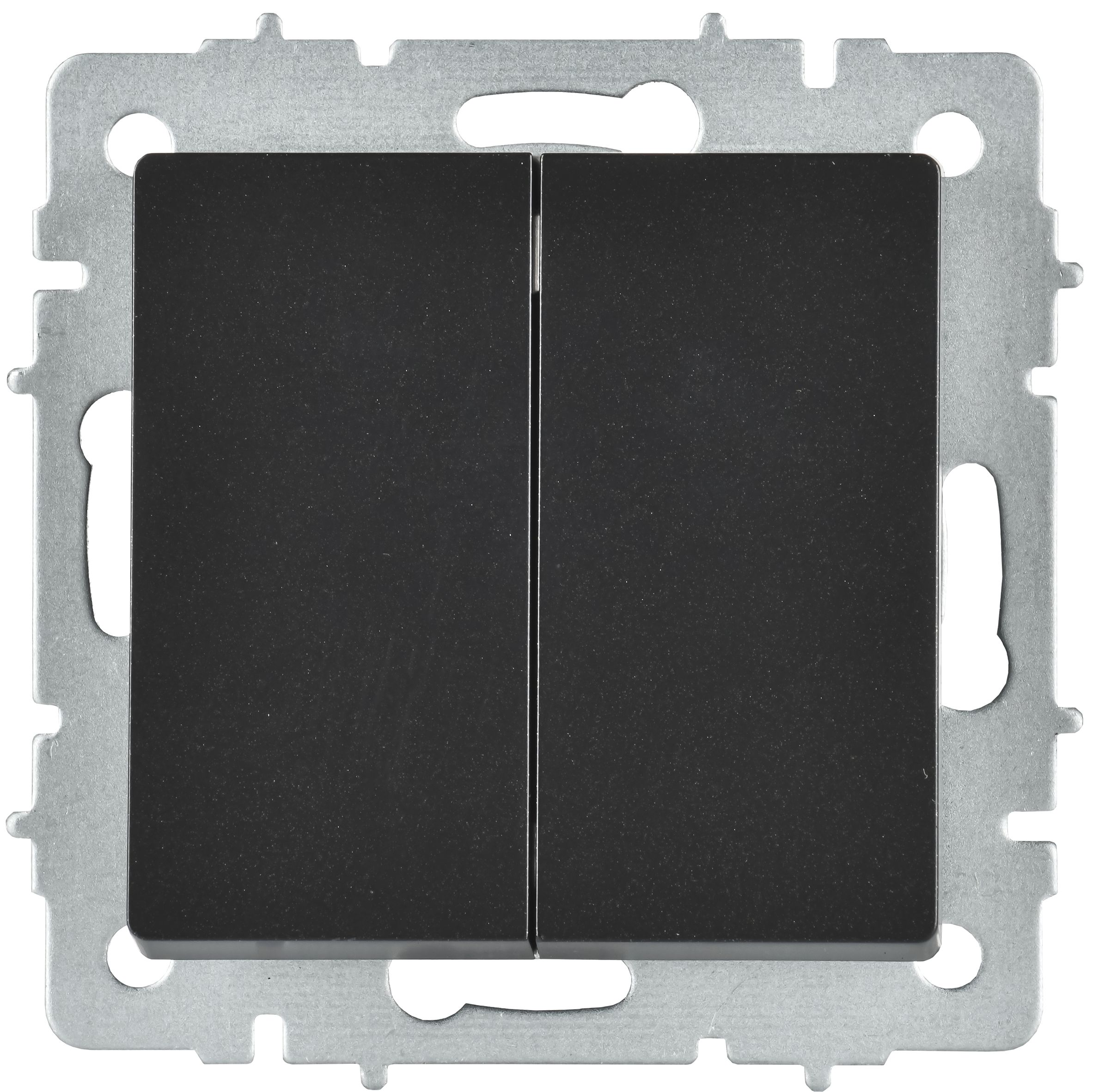 BRITE Выключатель 2-клавишный перекрестный 10А ВС10-2-3-БрЧ черный ИЭК