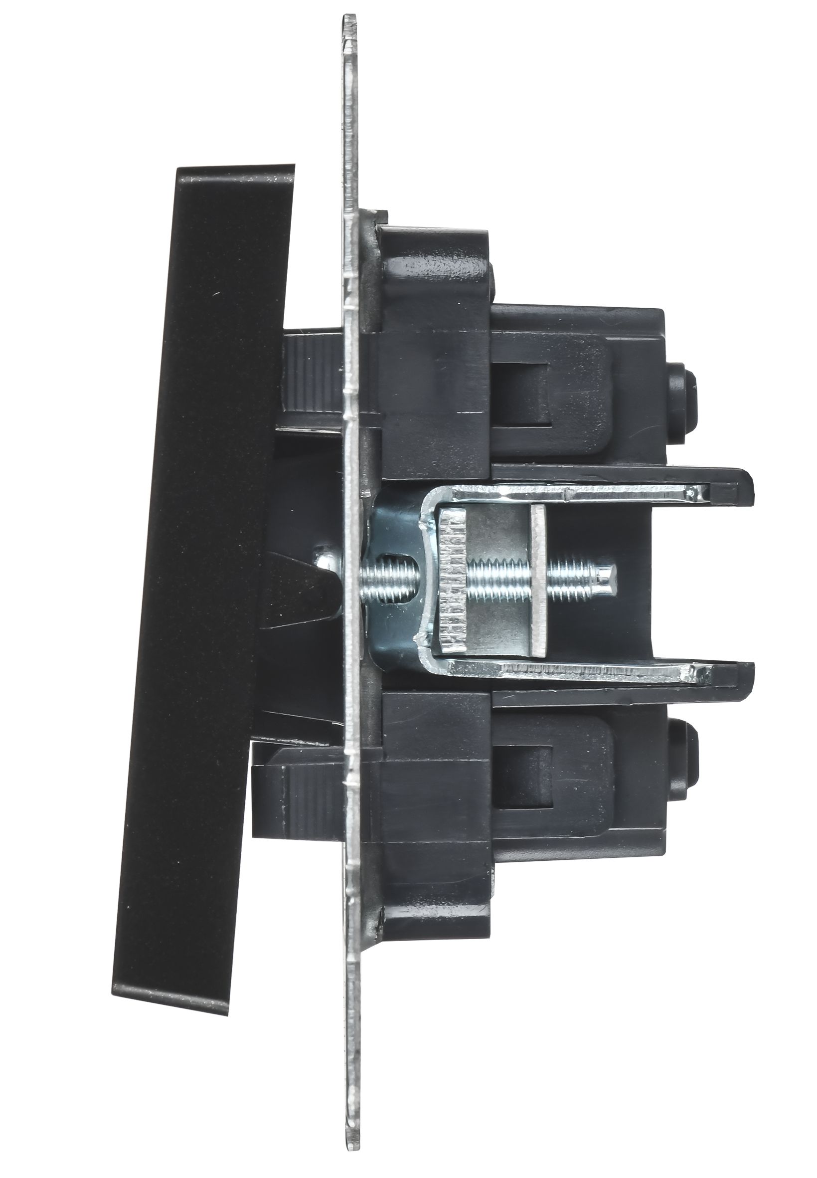 BRITE Выключатель 2-клавишный перекрестный 10А ВС10-2-3-БрЧ черный ИЭК