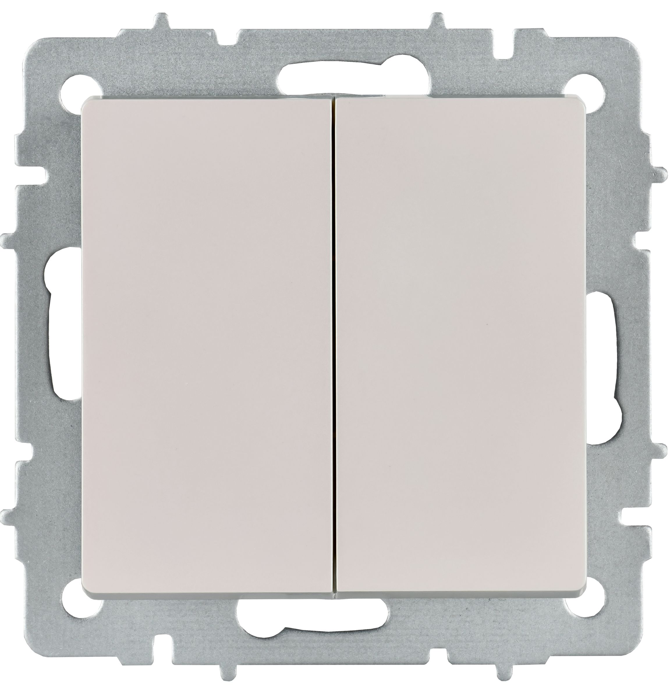 BRITE Выключатель 2-клавишный перекрестный 10А ВС10-2-3-БрЖ жемчуг ИЭК