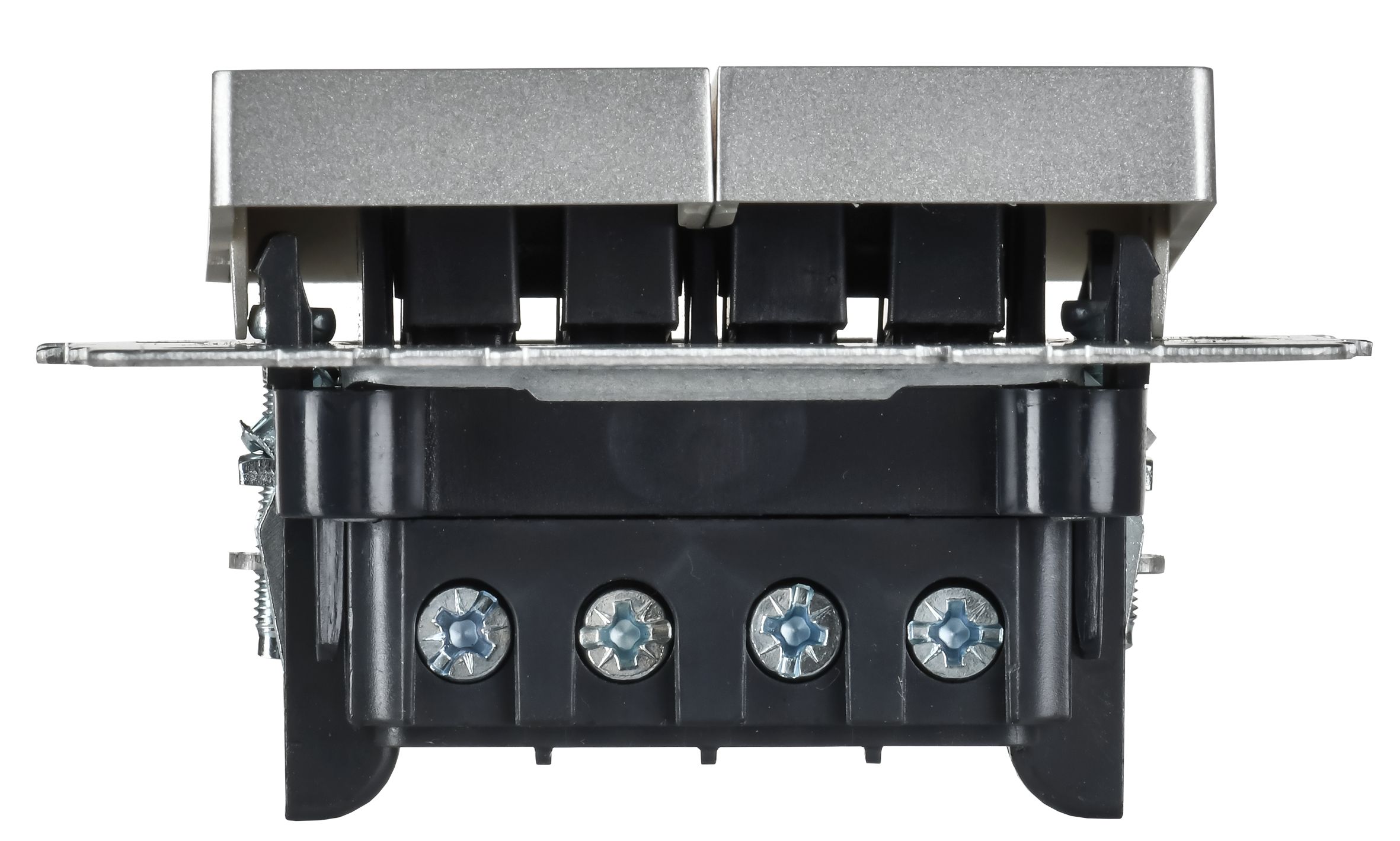 BRITE Выключатель 2-клавишный перекрестный 10А ВС10-2-3-БрА алюминий ИЭК