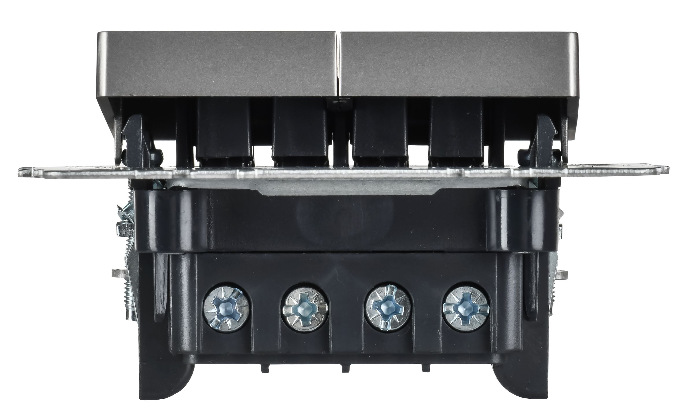 BRITE Выключатель 2-клавишный перекрестный 10А ВС10-2-3-БрС сталь ИЭК