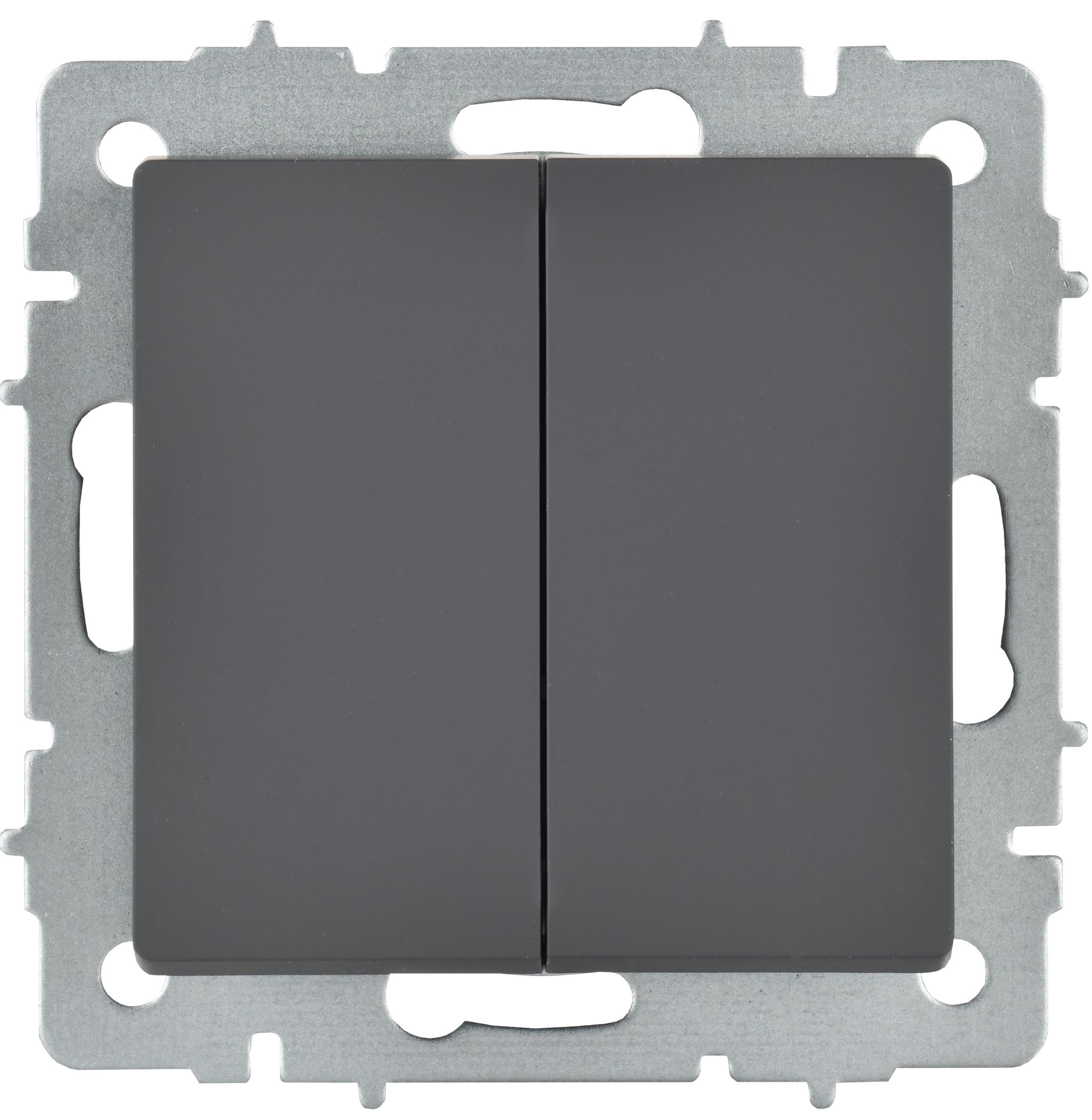 BRITE Выключатель 2-клавишный перекрестный 10А ВС10-2-3-БрГ графит ИЭК