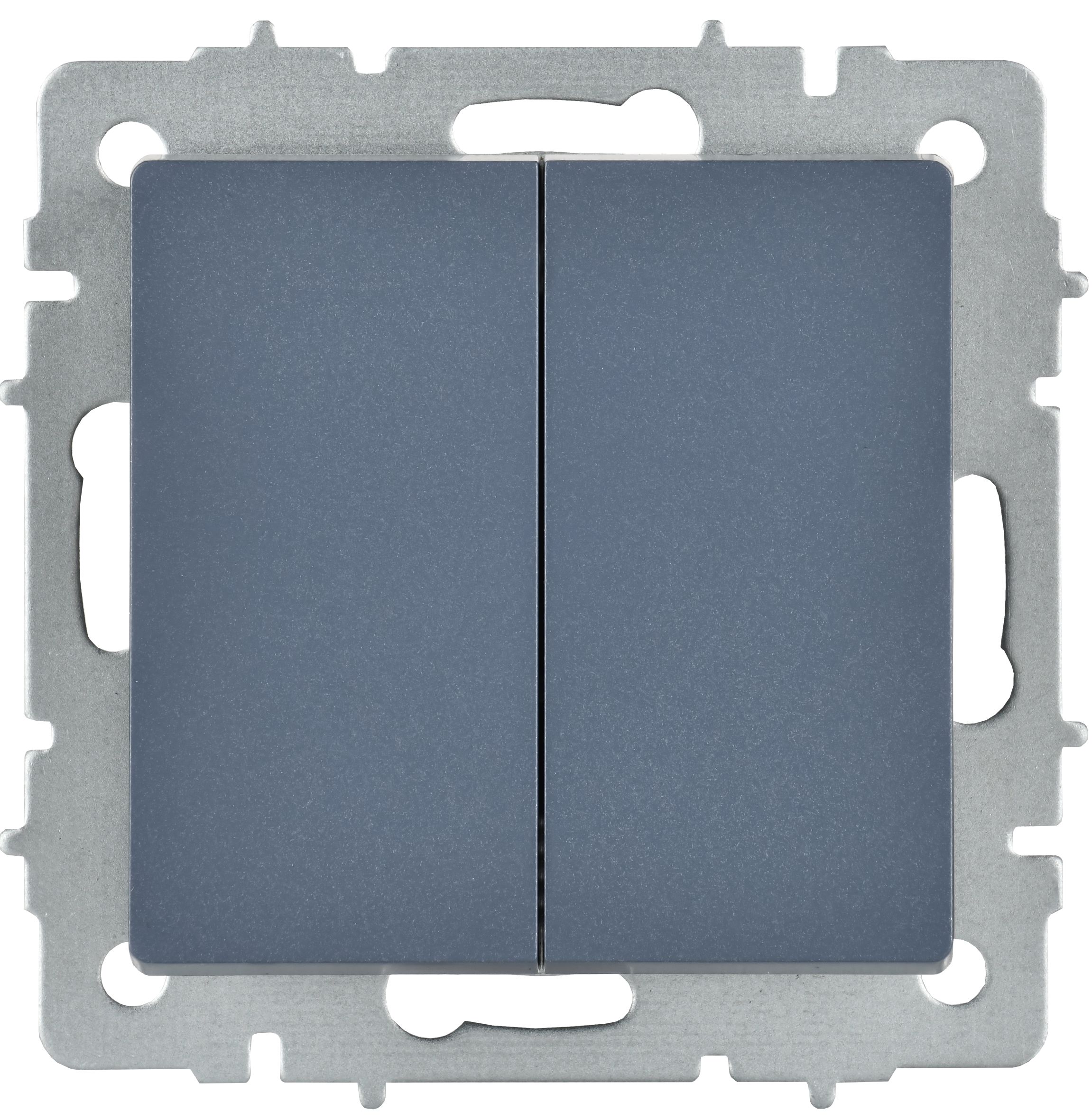 BRITE Выключатель 2-клавишный перекрестный 10А ВС10-2-3-БрМ маренго ИЭК