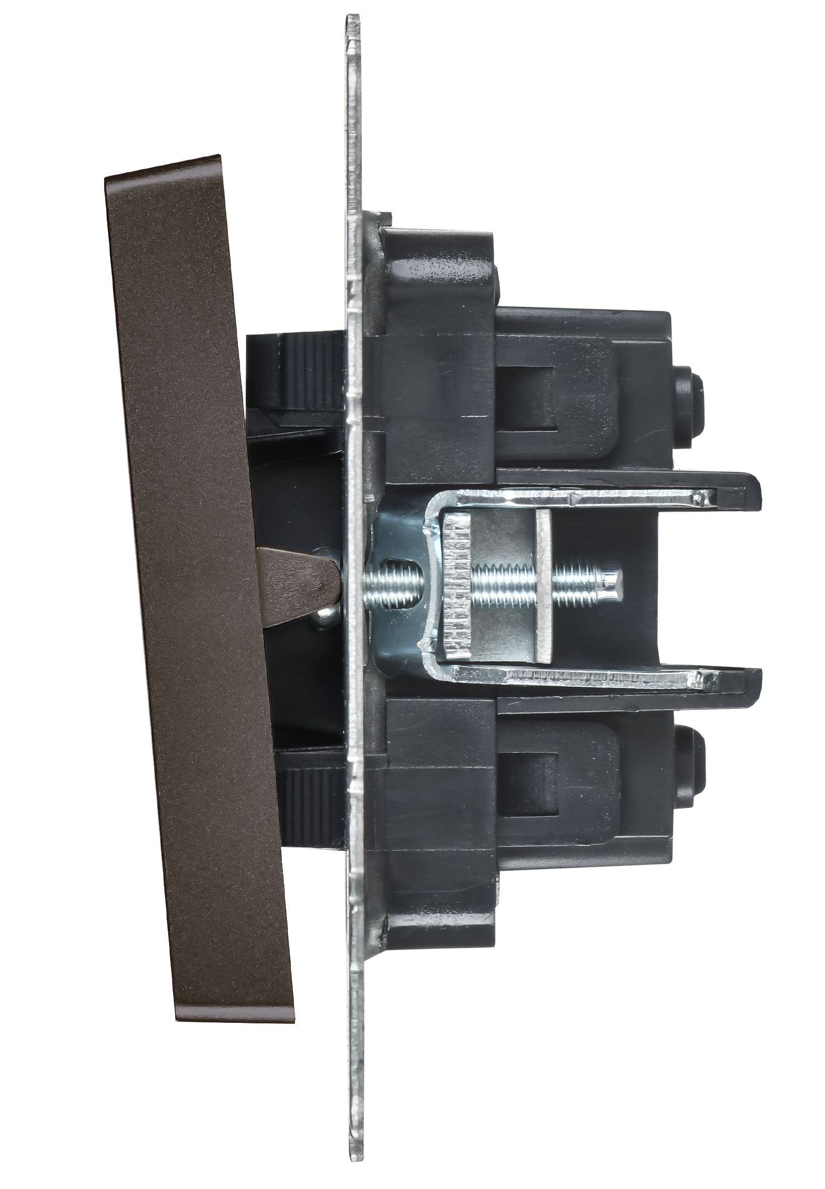 BRITE Выключатель 2-клавишный перекрестный 10А ВС10-2-3-БрТБ темная бронза IEK